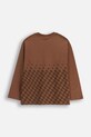 Coccodrillo longsleeve bawełniany dziecięcy ZC5143101CBJ brązowy AW25