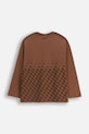Coccodrillo longsleeve bawełniany dziecięcy ZC5143101CBJ brązowy AW25