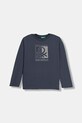 United Colors of Benetton longsleeve bawełniany dziecięcy nadruk granatowy 3ATNC10QU.G.Seasonal