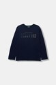 United Colors of Benetton longsleeve bawełniany dziecięcy nadruk granatowy 3ATNC10QU.G.Seasonal