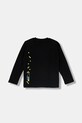 United Colors of Benetton longsleeve bawełniany dziecięcy 3ATNC10RL.G.Seasonal czarny AW25