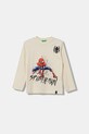 United Colors of Benetton longsleeve piżamowy dziecięcy nadruk beżowy 3ATNC10RN.G.Seasonal