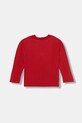 United Colors of Benetton longsleeve bawełniany dziecięcy 3ATNG10KU.P.Seasonal czerwony AW25