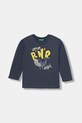 United Colors of Benetton longsleeve bawełniany dziecięcy nadruk granatowy 3ATNG10KU.P.Seasonal