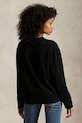 Памучна блуза с дълги ръкави Polo Ralph Lauren 211967105 черен AW25
