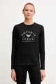 Emporio Armani Underwear longsleeve bawełniany nadruk czarny EW001899.AF15345