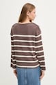 Odzież Tommy Hilfiger longsleeve bawełniany WW0WW45760 brązowy