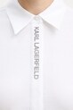 Bavlněná košile Karl Lagerfeld ELONGATED LOGO A3W17103 bílá