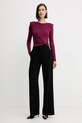 Simona Corsellini longsleeve A25CPTS00101 bordowy AW25