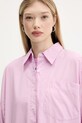 Hugo Blue cămașă din bumbac violet 50542970
