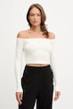 Μακρυμάνικο Guess CARLA slim μπεζ V5YP07.K8RT2