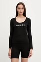 Μακρυμάνικο Guess NEW CARRIE με ελαστάν μαύρο O5RI00.KBBU1