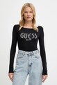 Боді Guess NEVA slim чорний W5YP05.K68D2