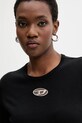 Diesel longsleeve din bumbac T-UNCUTIE-LONG-LS-OD negru A19438.0CLBR