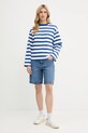 Marc O'Polo longsleeve bawełniany 5000006526 granatowy AW25