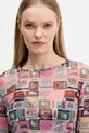 Tommy Jeans longsleeve różowy DW0DW21558