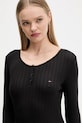 Μακρυμάνικο Tommy Jeans μαύρο DW0DW21575