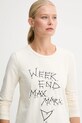Weekend Max Mara longsleeve RENOIR beżowy 2525946032600