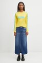 adidas Originals camicia a maniche lunghe Footie Longslve JW2561 giallo