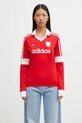 adidas Originals longsleeve Footie Collar T wzorzyste czerwony JW0272