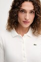 Βαμβακερή μπλούζα με μακριά μανίκια Lacoste μπεζ DF5281