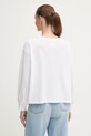 Дрехи Памучна блуза с дълги ръкави Dkny DJ5T1488 бял