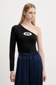 Κορμάκι adidas Originals Campus Body απλικέ μαύρο KC8800