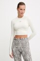 adidas by Stella McCartney longsleeve treningowy TruePurpose z elastanem beżowy JM1403