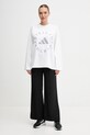 adidas by Stella McCartney longsleeve din bumbac JM3680 alb AW25