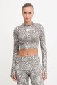 Блуза с дълги ръкави за трениране adidas by Stella McCartney TruePurpose вталена сив JM8478