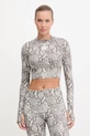 adidas by Stella McCartney longsleeve treningowy TruePurpose wzorzyste szary JM8478