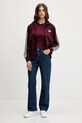 Hollister Co. t-shirt KI339.5204.520 bordowy AW25