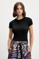 Hollister Co. t-shirt z elastanem czarny KI339.5204.900