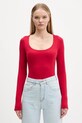 Hollister Co. longsleeve z elastanem czerwony KI339.5251.500