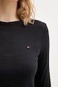 Tommy Hilfiger longsleeve z domieszką kaszmiru czarny UW0UW06237