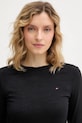 Tommy Hilfiger longsleeve z domieszką kaszmiru UW0UW06237 czarny