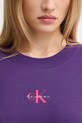 Tričko s dlouhým rukávem Calvin Klein Jeans LV047A803G fialová
