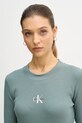 Majica dugih rukava Calvin Klein Jeans zelena LV047A803G