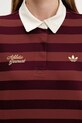 Хлопковый лонгслив adidas Originals LS GFX POLO KF2323 красный