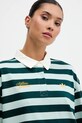 Βαμβακερή μπλούζα με μακριά μανίκια adidas Originals LS GFX POLO πράσινο KF2326