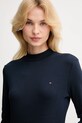 Хлопковый лонгслив Tommy Hilfiger тёмно-синий WW0WW47307