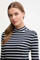 Bavlnené tričko s dlhým rukávom Tommy Hilfiger WW0WW47307 tmavomodrá