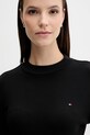 Tommy Hilfiger longsleeve bawełniany czarny WW0WW47307