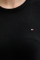 Μπλουζάκι Tommy Hilfiger WW0WW47308 μαύρο