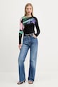Μακρυμάνικο Desigual LENA 25WWTK32 μαύρο AW25