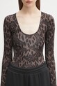 Fiorucci body Banimalier Print Scoop Neck brązowy W02FPTBO225LY01BR01