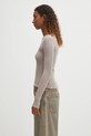MM6 Maison Margiela longsleeve z domieszką wełny S52NH0029.M20122.809 beżowy AW25