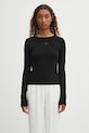 MM6 Maison Margiela longsleeve con aggiunta di cotone slim nero S52NH0029.M20122.900