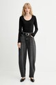 Бавовняний лонгслів Calvin Klein LV044D228G чорний AW25