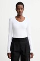 Calvin Klein longsleeve z elastanem biały LV044D235G